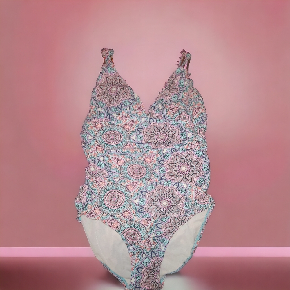 Love Your Assets One Piece Bathing suit by Sarah Blakeley, Spanx Size Large